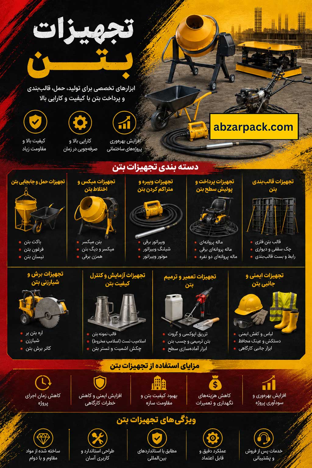 تجهیزات آزمایشگاه بتن